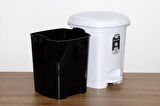 Polytime Pedallı Basmalı Çöp Kutusu Kovası / Gri / 52 Litre / Çıkarılabilir İç Kovalı / 57x40x40 Cm.