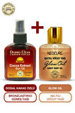 DERMO CLEAN KAKAO ÖZLÜ BRONZLAŞTIRICI GÜNEŞ YAĞI 100 ML + NEOCURE BRONZ IŞILTILI VÜCUT SİMİ BAKIM YAĞI 100 ML