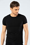 Cacharel - Bisiklet Yaka T-shirt 1305/Siyah