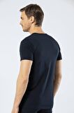 Cacharel Erkek Derin V Yaka Likralı Siyah T-shirt