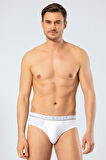 Cacharel Erkek Likralı Bantlı Slip 1311/Beyaz