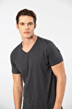 Cacharel Erkek V Yaka T-shirt 2170/Antrasit