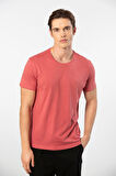 Cacharel Erkek Bisiklet Yaka T-shirt 2169/Mercan