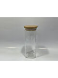 Gönül GNL 3292 Bambu Kapaklı Borosilikat Cam Kavanoz 6x6x15 cm