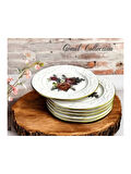 Gönül GNL4554 Amelie Seramik Pasta Tabağı 6 Lı