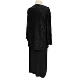 Hesna Büyük Beden Demet Ceketli Kaliteli Anne Abiye Takım