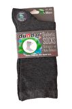 Erkek Füme Bambu Diabet Çorabı 6lı