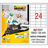Ekstrafix Laser Etiket 100 YP 70x37,125 Laser-Copy-Inkjet Fİx-5037