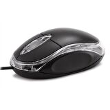 KM 6809 USb Optik Kablolu Işıklı Mouse