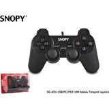 Snopy SG-401 USB/PC/PS3 1.8M Kablolu Titreşimli Joystick