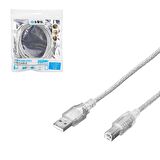 YAZICI KABLOSU USB ŞEFFAF 3MT S-LİNK SL-U2003