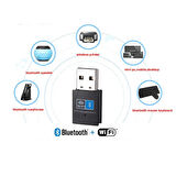 Plentiful USB Wifi+Bluetooth Adaptör, Bluetooth 4.2 150MBPS Wifi Dongle Ağ Kartı, Wifi ve Bluetooth Alıcı Verici 