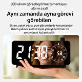Plentiful  Aynalı Led Ekranlı Saat ,Elektronik Masaüstü Çalar Saat, Çift Dijital Çalar Saat, Başucu Ofisi Için Geri Sayımlı Kompakt Sıcaklık Göstergesi