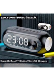 S8 RGB Led Işıklı Dijital Saat Bluetooth Hoparlör MP3 FM Radyo USB Çok Fonksiyonlu Hoparlör