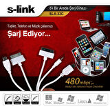 Data & Şarj Kablo Çoklu S-link SLX-32C