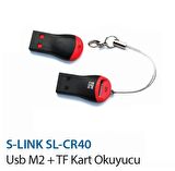 S-Link SL-CR40 Usb M2 + Tf Kart Okuyucu