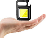 WellHise Mini Taşınabilir Led Çok Fonksiyonlu Fener, Yüksek Lümen, COB Anahtarlık, Dış Mekan İçin Şarj Edilebilir Acil Durum Işığı, Mini Kamp Feneri 