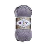 Alize Diva El Örgü İpliği - 348 Gri