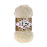 Alize Diva El Örgü İpliği - 01 Krem