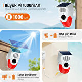 Ayt Powermaster Pm-26240 Solar Güneş Enerjili Sesli Işıklı Alarm Sistemi Kumandalı Alarm Flash Işıklı