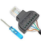 Powermaster RJ45 To 8 Pin Ethernet Screw Terminal Çevirici İnternet Soketi Jack Girişi Kesik Kablo Ucu