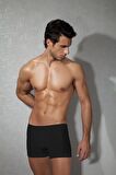 DOREANSE 1761 ERKEK MODAL YANLARI FİLELİ SİYAH BOXER