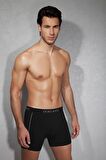 DOREANSE 1780 ERKEK MODAL ÇİZGİLİ BÜYÜK BEDEN SİYAH BOXER