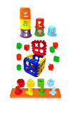 Sevimli Hayvanlar Bultak Kuleli Halkalar Puzzle Bultak Küp + 100lü Mikro Blok Seti Hediye !!!!