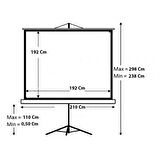 Codegen TX-20 200x200 cm Tripod Ayaklı Taşınabilir Manuel Projeksiyon Perdesi (Arkası Siyah Fonlu)