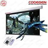 Codegen EX-60 600x450 cm Motorlu Elektrikli Uzaktan Kumandalı Projeksiyon Perdesi (Arkası Siyah Fonlu)