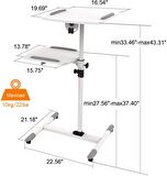 Codegen COD-SP10 2 Tablalı Tekerlekli 110 Cm Projeksiyon Notebook Sehpası Standı