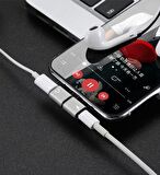 Codegen Apple iPhone Lightning 2 Port Çoklayıcı Dönüştürücü Gümüş Adaptör CDG-CNV43( Apple Uyumludur.)