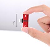Codegen Apple iPhone Lightning 2 Port Çoklayıcı Dönüştürücü Gümüş Adaptör CDG-CNV43( Apple Uyumludur.)