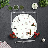Cam Kesme Tahtası - Cam Kesme Tablası | Forest Deer (Çap 32cm)
