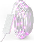 Essentials Lightstrip Starter Kit, 2 m Smart RGBW LED Şerit - Thread & Bluetooth 16 milyon renkli LED şerit, müzik ve ekran senkronizasyonu, Google Home Apple ile çalışır, dekorasyon ve oyun