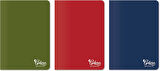 Colors Ofis Serisi, A5 60 Yaprak Çizgili Karton Kapaklı Defter 3'lü Paket, Kırmızı, Mavi, Yeşil
