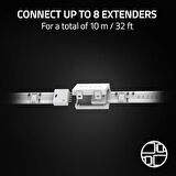 Aether Light Strip Extender - RGB LED Işık Şeridi Uzatma (1M / 3ft Genişletici, 8 Genişleticiye Kadar Bağlayın, Esnek Tasarım) Beyaz