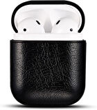 Apple Airpods 1/2 uyumlu Deri Kılıf - (Siyah)