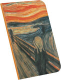 The Scream, Edward Munch 1893, A4 Defter XII, Çizgisiz, Toplam 64 Sayfa, Tel Dikiş, Esnek Kapak, Oval Kenar, Tuval Doku, 60 gram, Sarı Krem Renk, 21x29,7x0,5cm