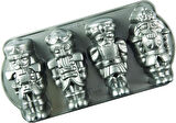 Ware Pişirme Kalıbı Nutcracker Cakelet Pan Alüminyum Gri, 35,6 cm x 17,5 cm, NW 92977
