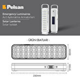 30 Ledli Solar Işıldak, 6500 Kelvin Beyaz Işık, Şarj Edilebilir 2000mAh Batarya, Taşınabilir ve Asılabilir Kampçı Lambası - 206489