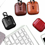 Kılıf Kulaklık Koruma Deri Darbe Korumalı Koyu Kahverengi Apple Airpods Pro ile Uyumlu ürün