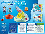 1.2.3 Aqua 70635 Su Kaydırağı ile Banyo Adası, Yeni yürümeye başlayan çocuklar için yüzen küvet oyuncak, 1.5 ila 4 yaş arası çocuklar için ilk oyuncak