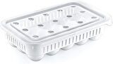 Home MTF.04275.00 15 Bölmeli Plastik Kapaklı Yumurta Saklama Kutusu Düzenleyici Yumurta Saklama Kabı, Standart, Medium