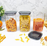 DecoBella 3 'lü 1.1 Lt. Kare Erzak Kabı Seti
