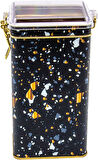 Terrazzo Black Desenli Dikdörtgen Metal Saklama Kabı 8x10 Cm (Terrazzo Black)