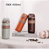 450ml Rahat İçim Çift Yalıtımlı Paslanmaz Çelik Termos Matara (Pembe)