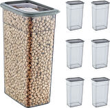 6'Lı Set Skali Dikdörtgen Saklma Kabı Antrasit 3500 ML