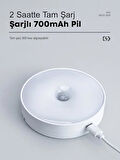 LED Hareket Sensörlü Ledli Gece Lambası Şarj Edilebilir, Taşınabilir 4000k Günışığı (1 Adet)