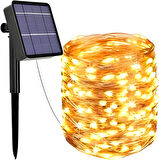Güneş Enerjili Gün Işığı,100 Led, 12 Metre,8 Modlu, Peri Led Bahçe, Veranda, Avlu, Balkon, Havuz Kenarı, Düğün, Parti, Peyzaj Aydınlatma Su Geçirmez Lamba